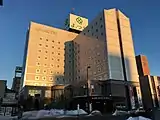 アパホテル帯広駅前(北海道帯広市 旧帯広ワシントンホテル (藤田観光)として竣工、2014年にリブランド。 2017年2月撮影)