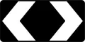End of road marker (Used at T-junctions) (Used in Victoria)