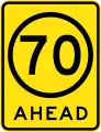 (R4-V108) この先70km/h制限（ビクトリア州）