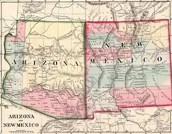 Arizona Territoryの位置