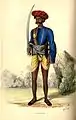 インド兵士とタルワール(1850年)