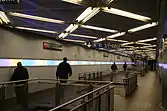 A C系統のメザニンの西半分にある新しい通路。