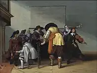 愉快な仲間たち (c.1650) ブダペスト美術館