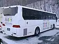 クラブツーリズム塗装のツアー専用車リア部分(網走バス)