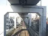 品鶴線と東海道新幹線の直上高架（大田区馬込）