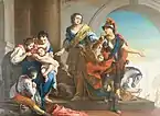 ジャンベッティーノ・チニャーロリ（英語版）『スカイア門でアンドロマケに別れを告げるヘクトル』1740年