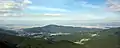 福岡県福岡市の油山遠景。脊振山地、唐人の舞から