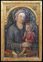 ヤーコポ・ベッリーニ『聖母子と智天使』1455年ごろ アカデミア美術館所蔵