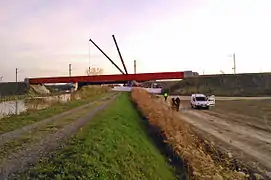 エックヴェルスハイムTGV脱線事故現場遠景。2015年11月15日。