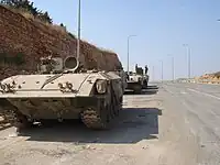 T-55（チラン）型の履帯を装備したアチザリット前期型。