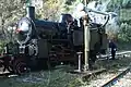 動態保存されている旧カラブロ-ルカネ鉄道の504号機、2006年