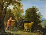 アダム・エルスハイマー『メルクリウスとバットス』1605年-1610年頃 シュテーデル美術館所蔵