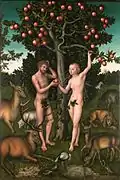 『アダムとイヴ』 (1526年)ソウマヤ美術館