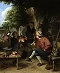 『休息をとる旅人たち』（1671年）アムステルダム国立美術館