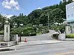 愛知県立岩津高等学校正門旧門柱（2020年（令和2年）7月）