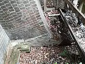 6号トンネル入口のインバート露出部