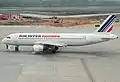 末期の「エール・アンテール・ヨーロッパ」時代のA320。エールフランスと同じデザインになっている。
