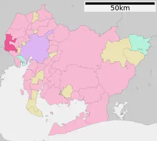 愛西市位置図