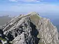 石灰岩からなるアイスコリの山頂