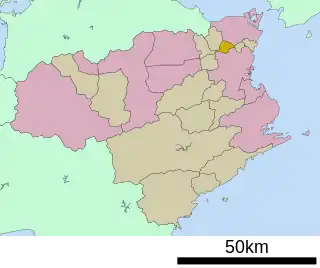 藍住町位置図