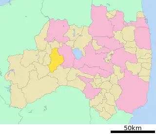 会津美里町位置図