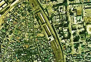 赤羽駅付近空中写真詳細(1974年撮影 国土画像情報カラー空中写真(国土交通省)より)