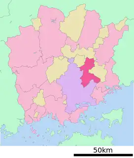 赤磐市位置図