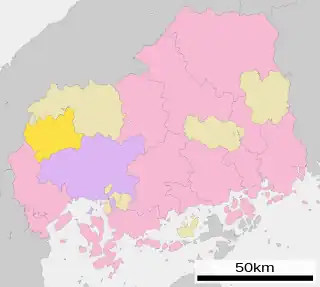安芸太田町位置図