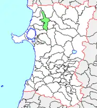 二ツ井町、県内位置図
