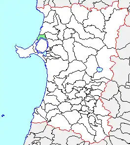 秋田県内における八竜町の位置