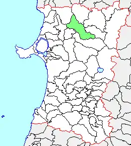 鷹巣町、県内位置図