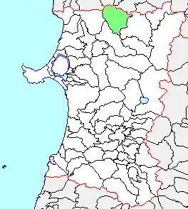 田代町、県内位置図