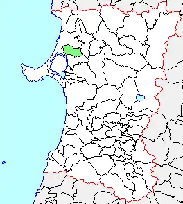 山本町、県内位置図