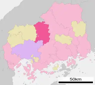 安芸高田市位置図