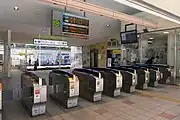 南口改札（2021年10月）