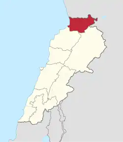 Location of アッカール県