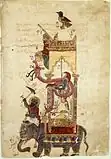 シリアのからくり時計の図解(1315年)。イスラームでは科学を出発点に写本芸術が発展した