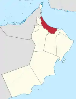 Al Batinah Regionの位置