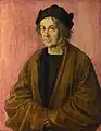 1497年に息子によって描かれた70年代の肖像画