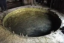 釜炊き中の石鹸原料