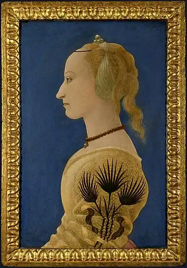 『黄色の服を着た婦人の肖像』(1465年頃)ナショナル・ギャラリー (ロンドン)蔵