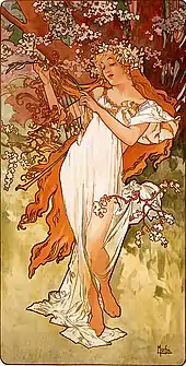 ミュシャ作『春』 1896
