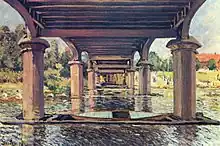 アルフレッド・シスレー: Sous le pont de Hampton Court, 1874