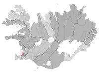 アイスランド島内での位置