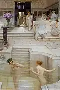 『愛好の習慣』ローレンス・アルマ=タデマ1909板、油彩66.0 x 45.1 cmテート ギャラリー