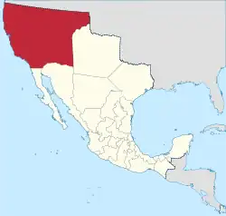 カリフォルニアの位置