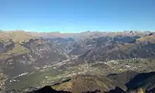 南方向からの空撮。