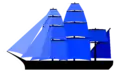 古いシップ帆装図