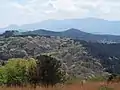 山頂から天城山を望む。