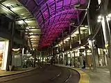 ブルーラインが発着するアメリカプラザ駅（America Plaza station）